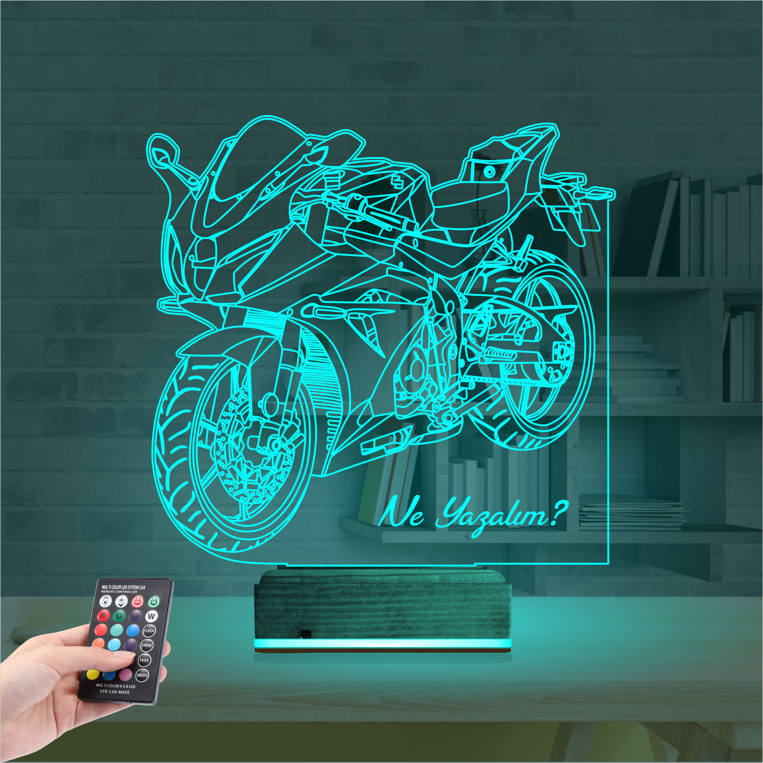 Подарок мужчине: классический мотоцикл 3d светильник 8