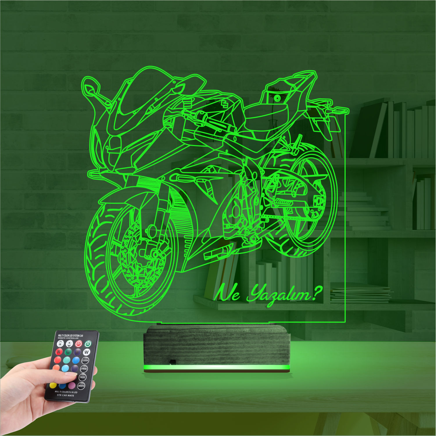 Подарок мужчине: классический мотоцикл 3d светильник 6