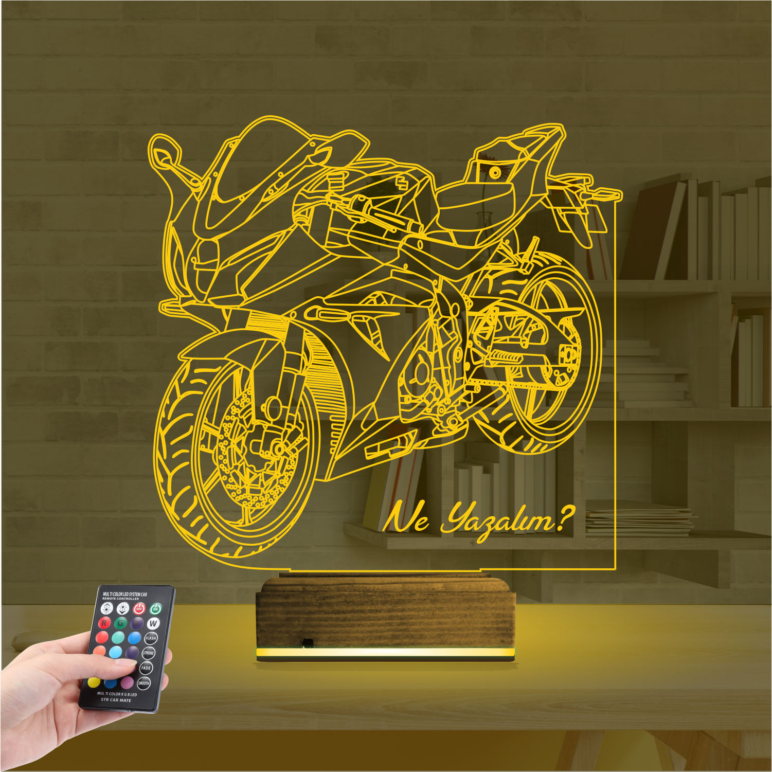 Подарок мужчине: классический мотоцикл 3d светильник 3