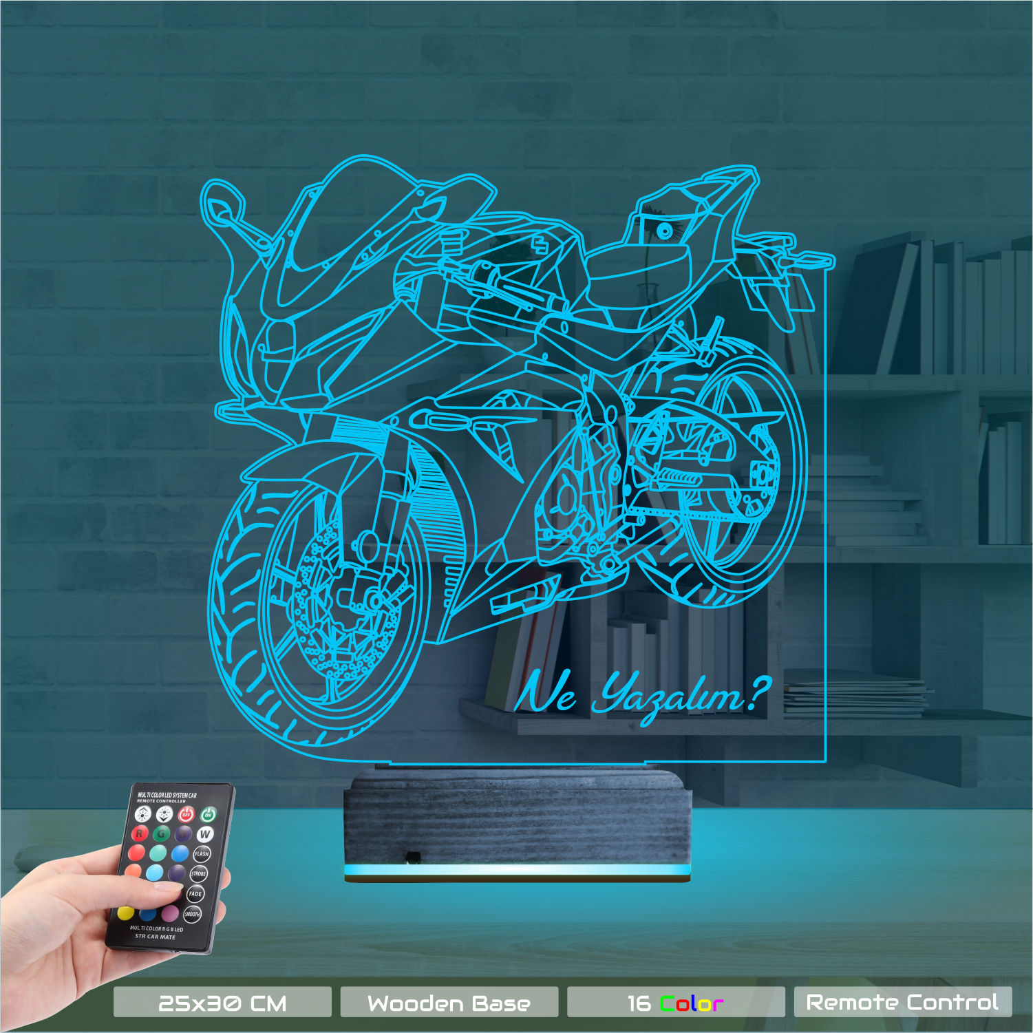 Подарок мужчине: классический мотоцикл 3d светильник 2