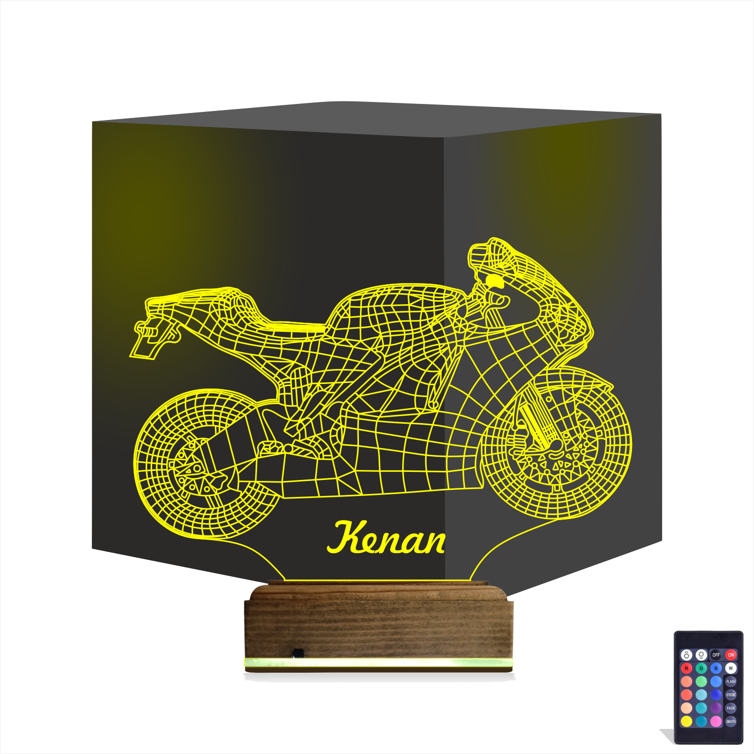 Мотоцикл — 3D LED Ночник | Именной подарок мужчине