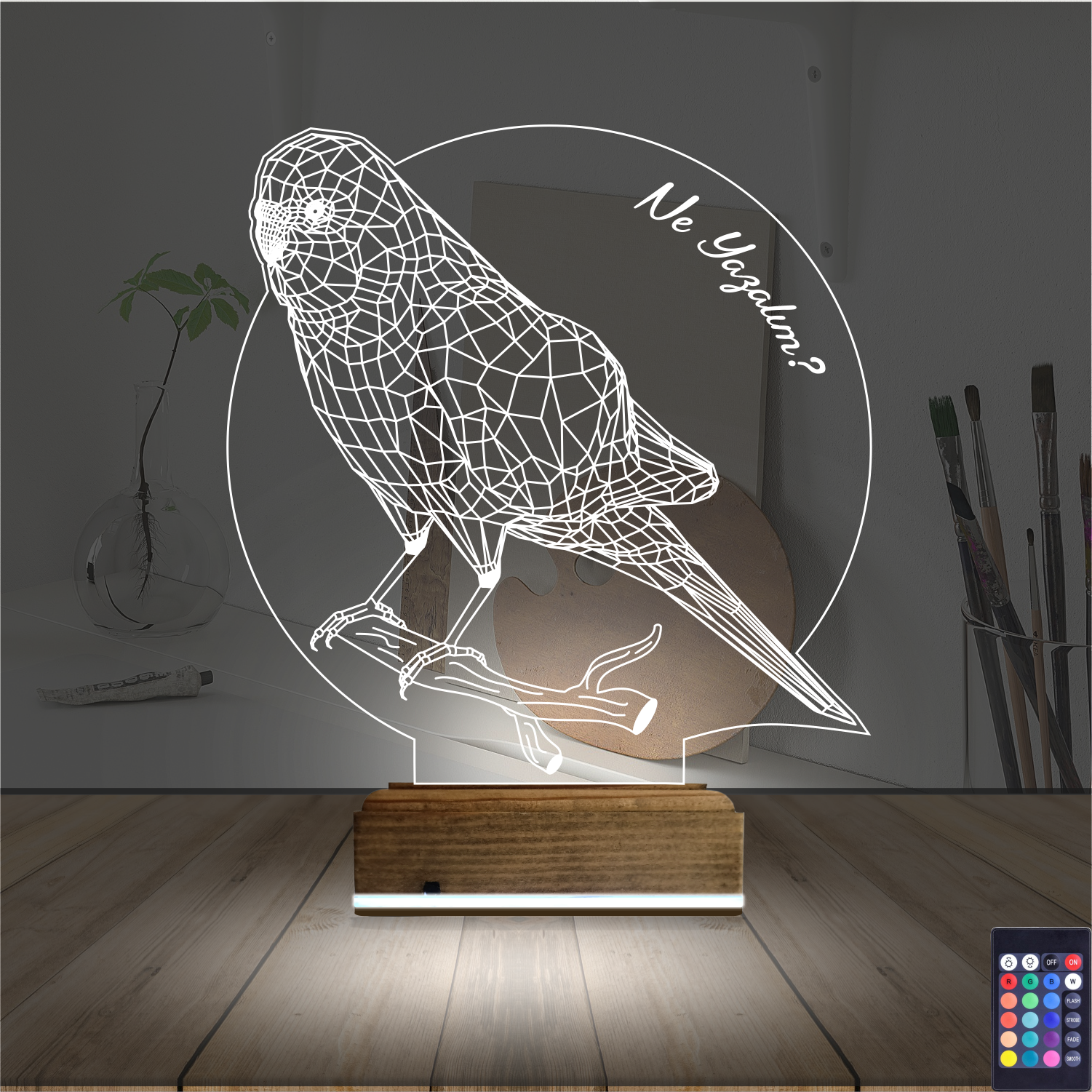 Попугай — 3D LED Ночник | Подарок любителям птиц