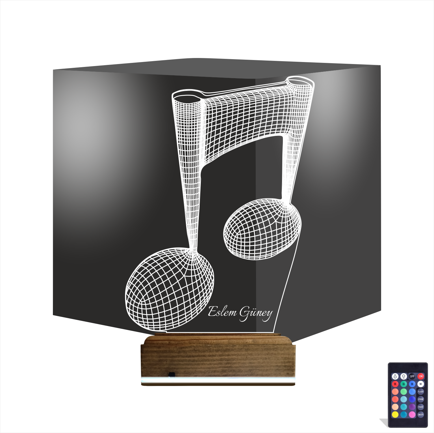 Музыкальные ноты — 3D LED Ночник | Именной подарок