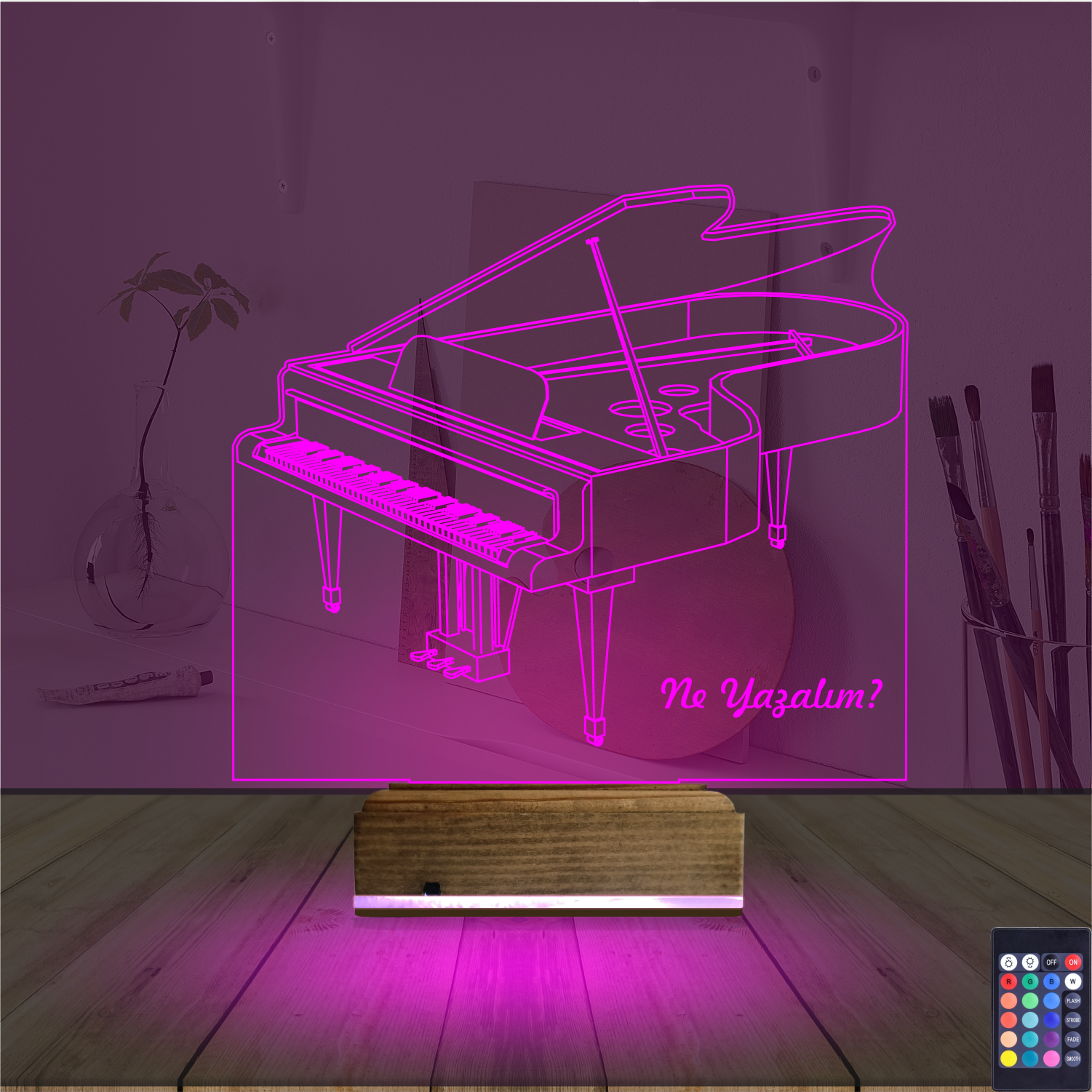 Оригинальный подарок: рояль 3d светильник 2