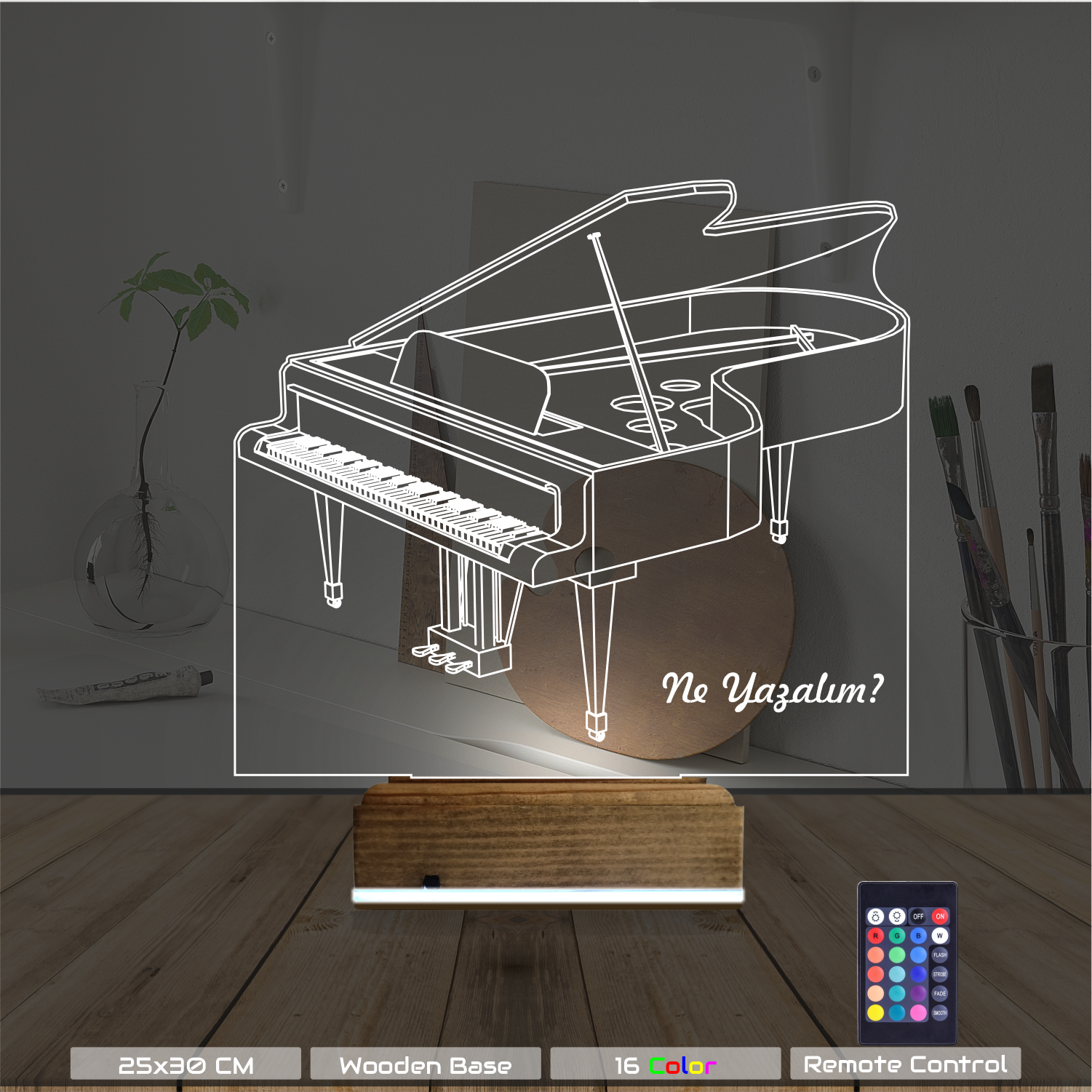 Оригинальный подарок: рояль 3d светильник 6
