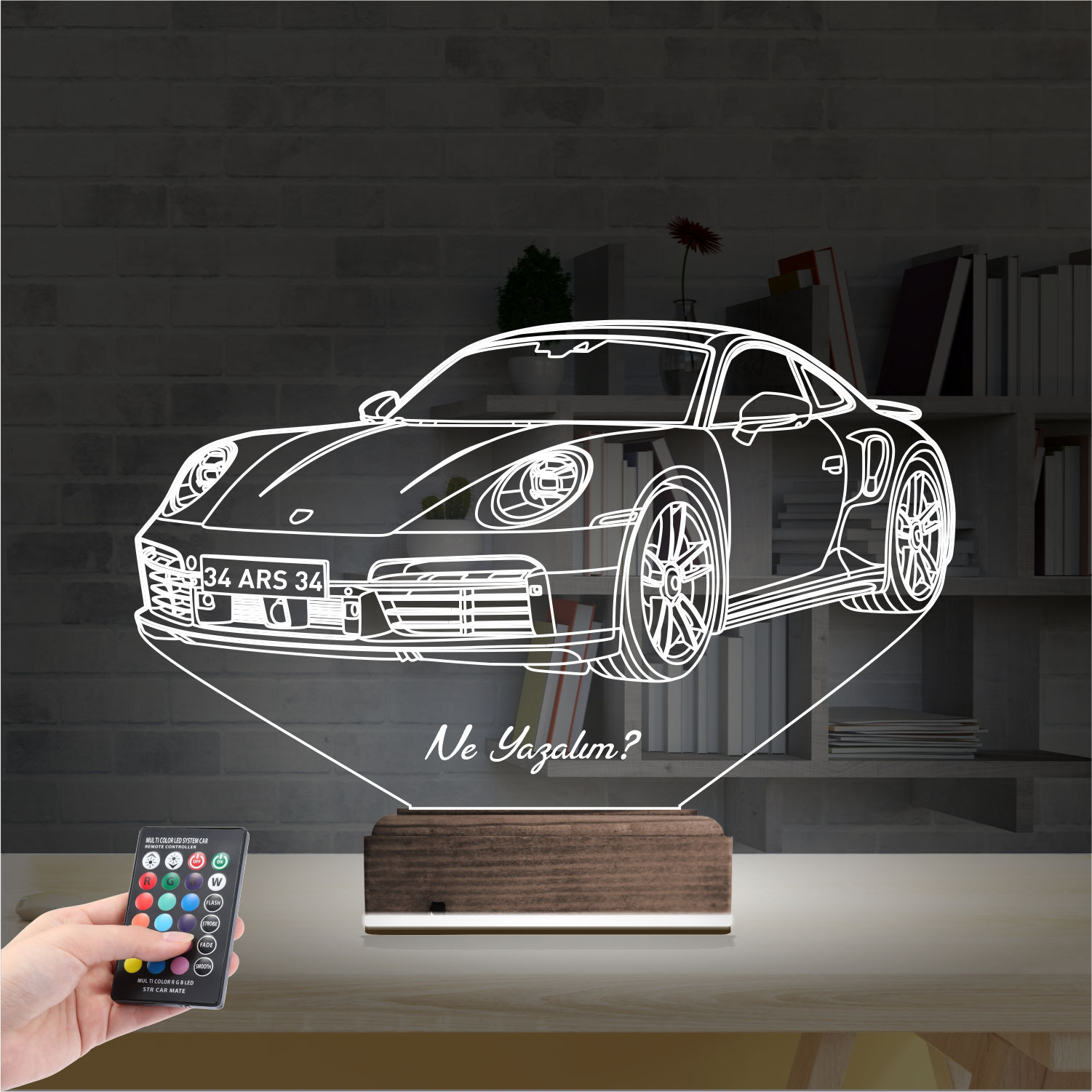 Porsche — 3D LED Ночник | Подарок мужчине