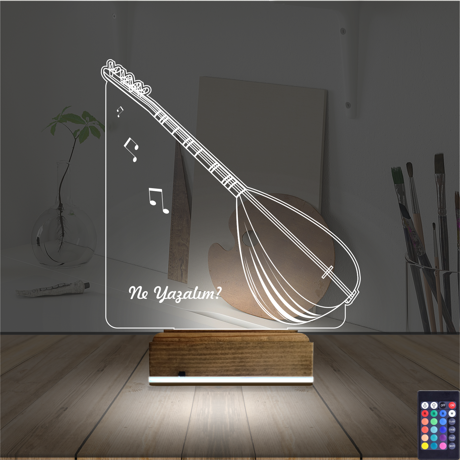 Саз — 3D LED Ночник | Подарок музыканту