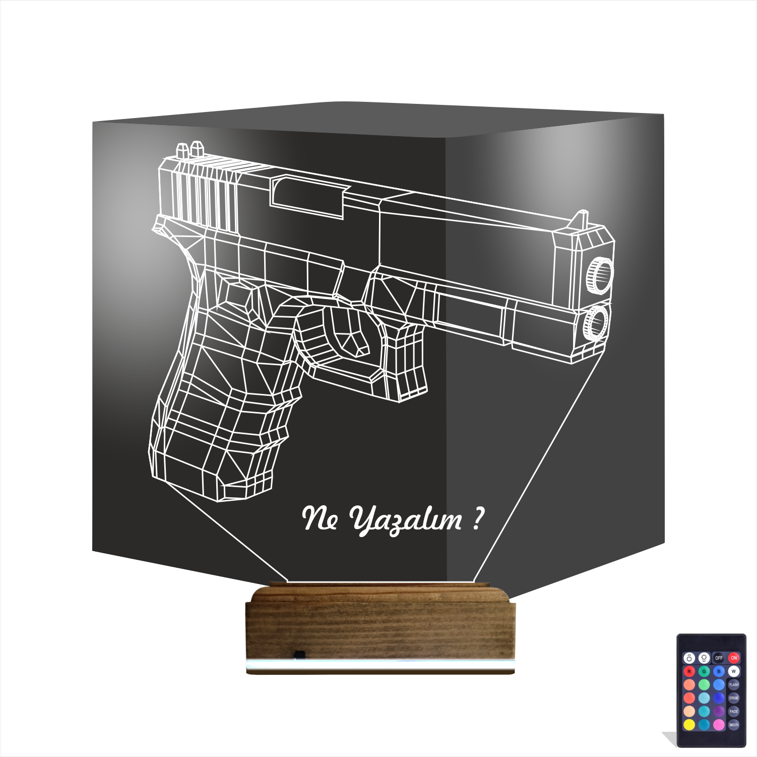 Пистолет — 3D LED Ночник | Подарок мужчине