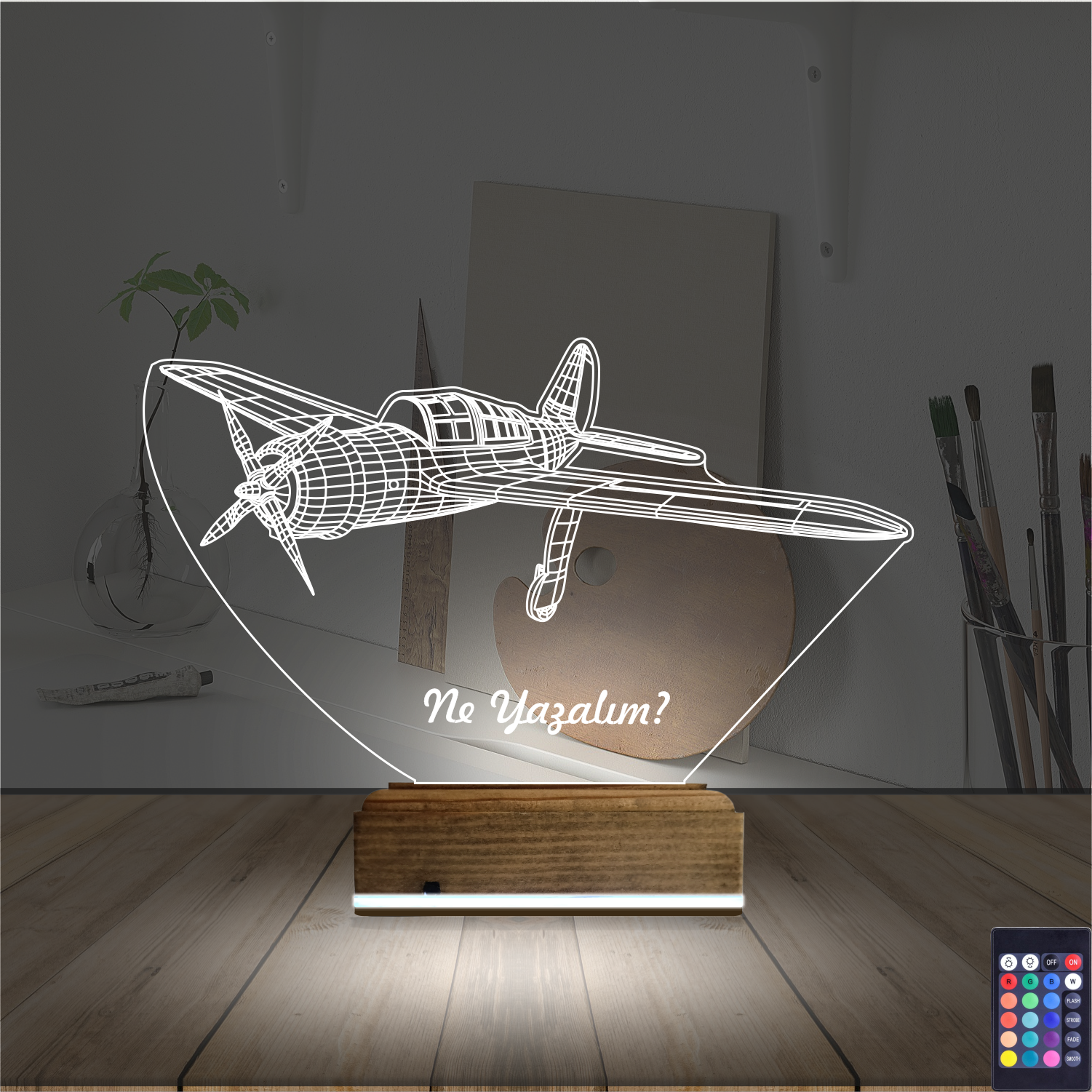Самолёт — 3D LED Ночник | Подарок мужчине и пилоту