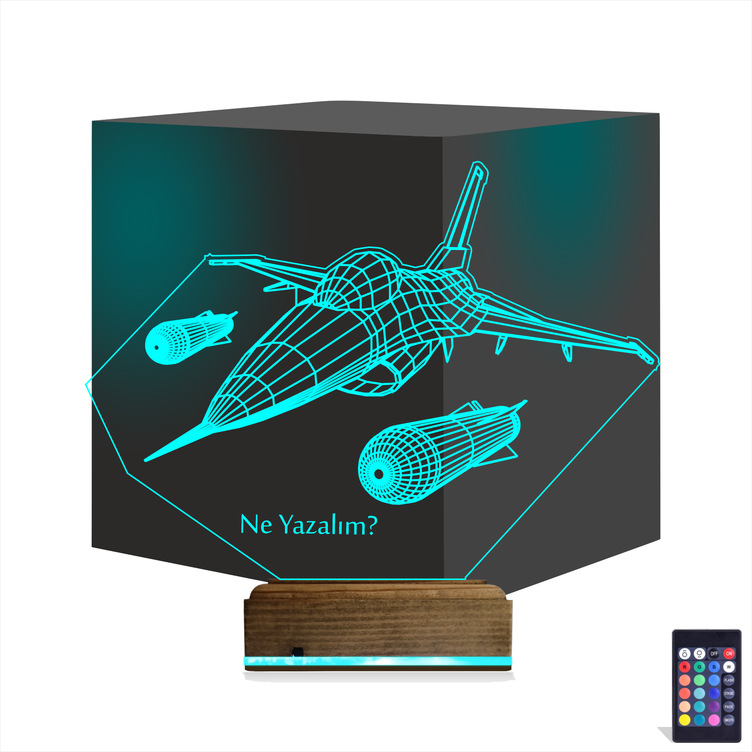 Истребитель — 3D LED Ночник | Подарок мужчине