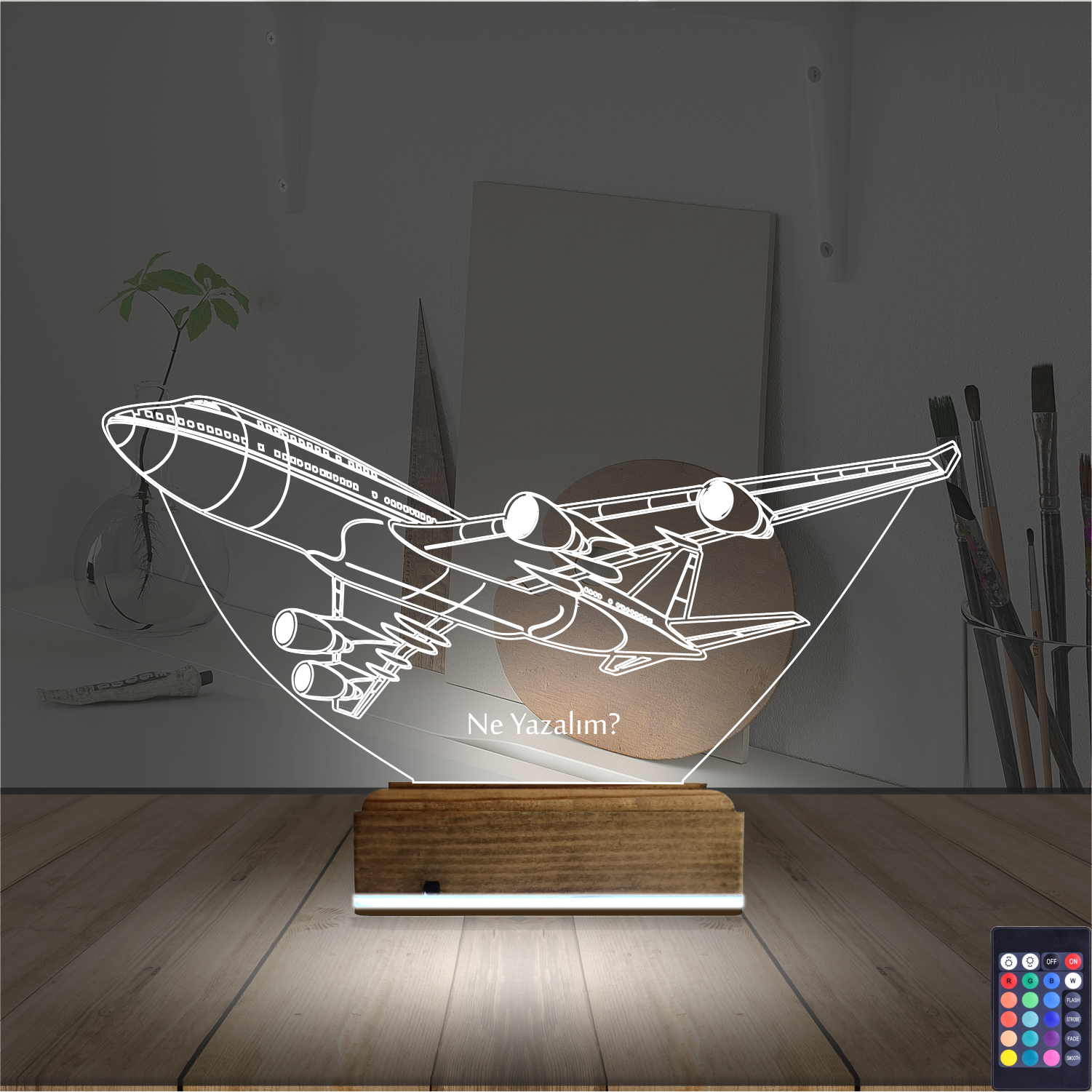 Самолет — 3D LED Ночник | Подарок любителю авиации