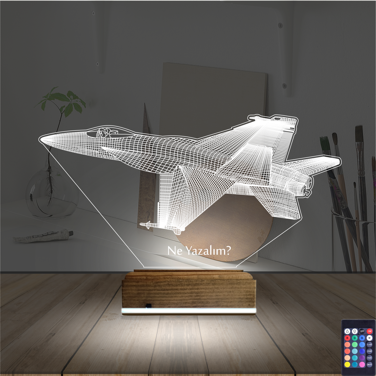 Истребитель — 3D LED Ночник | Подарок мужчине