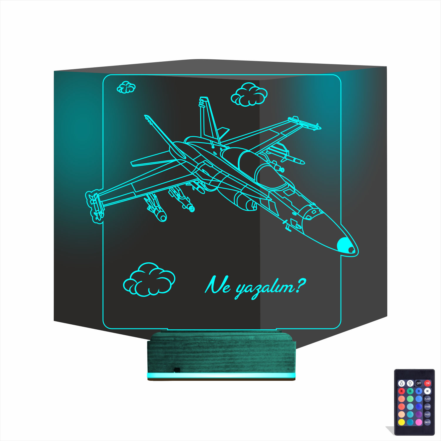 Истребитель — 3D LED Ночник | Подарок мужчине