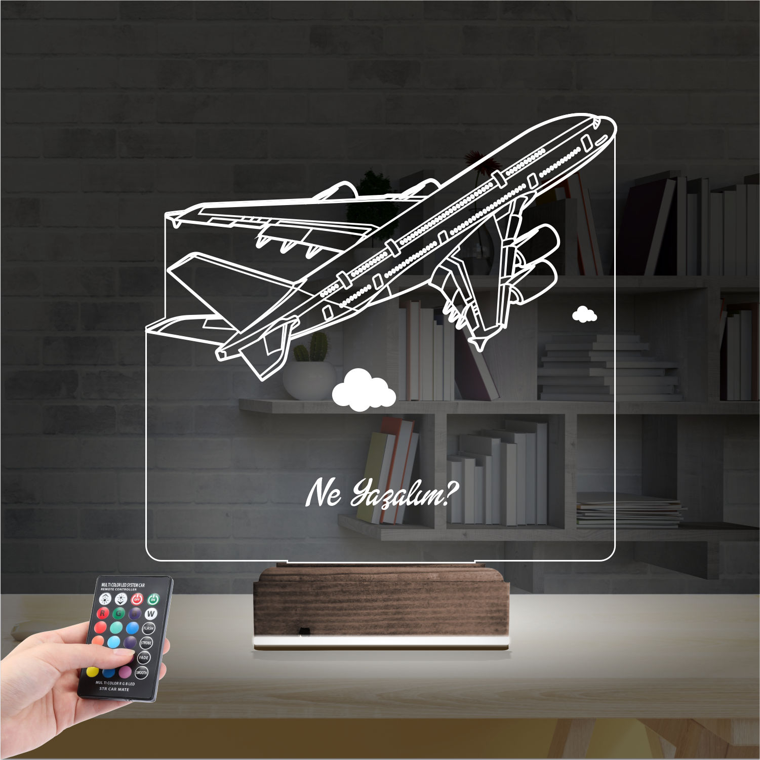 Самолет — 3D LED Ночник | Подарок путешественнику