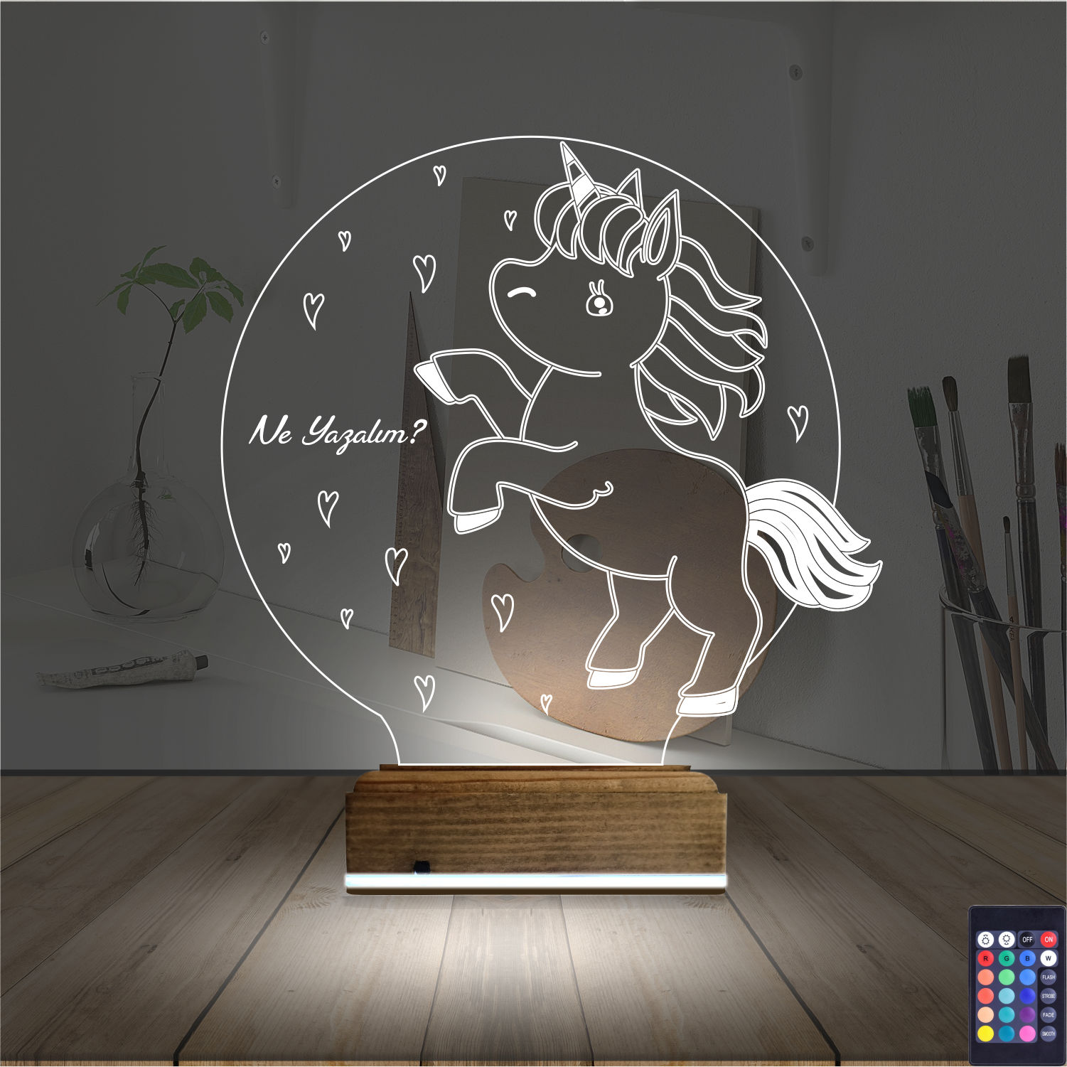 Единорог — 3D LED Ночник | Подарок ребёнку