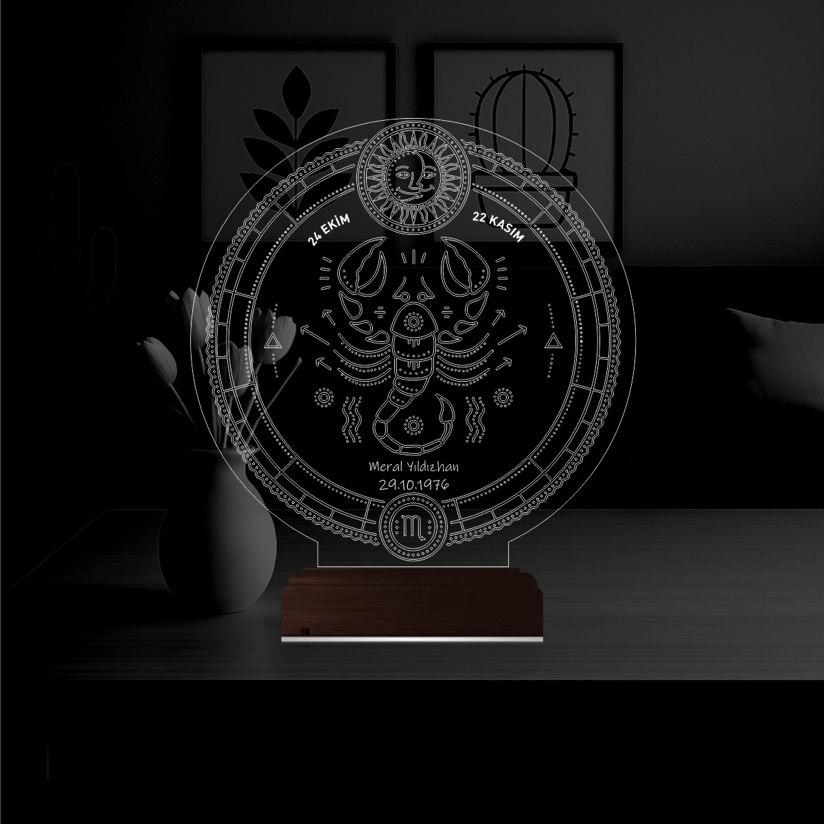 Скорпион (Знак зодиака) — 3D LED Ночник | Подарок с именем