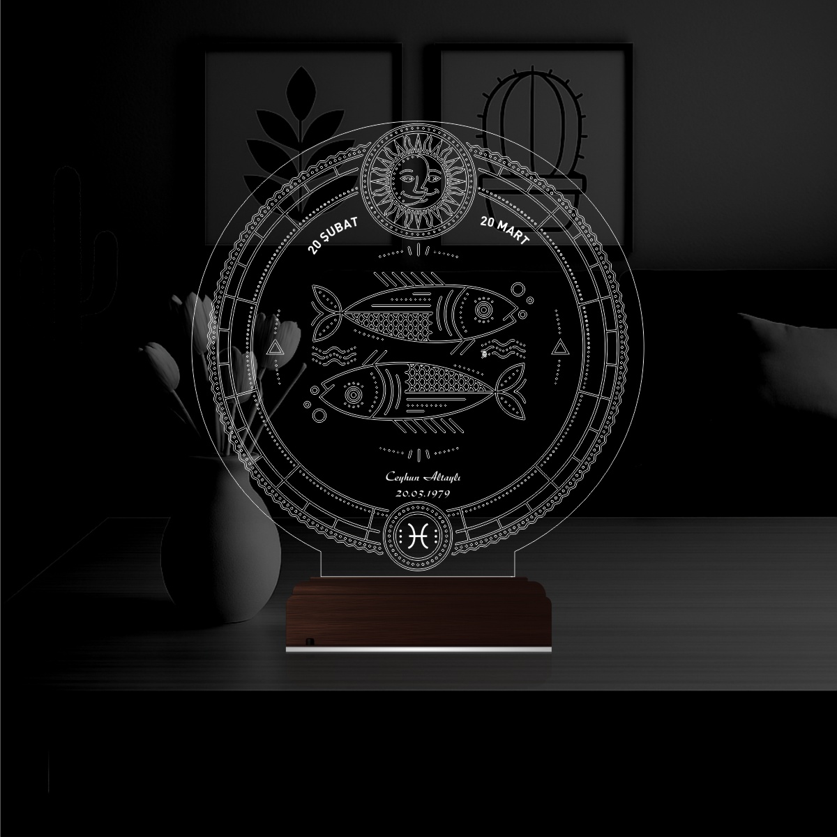 Рыбы — 3D LED Ночник | Персонализированный подарок по гороскопу