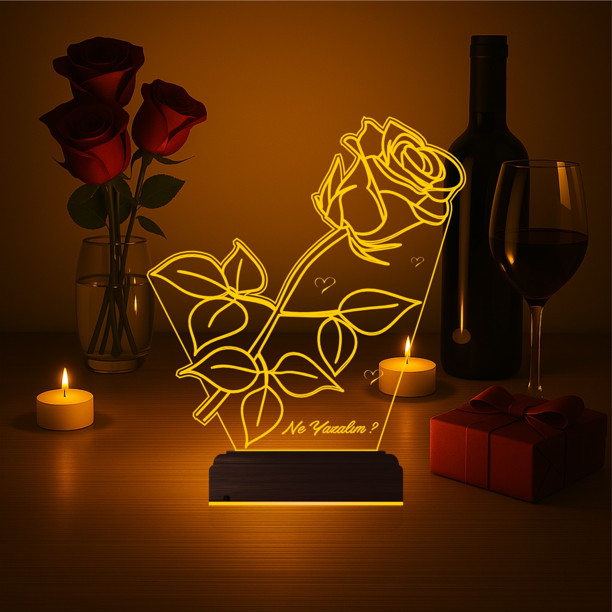 Роза — 3D LED Ночник | Романтический подарок
