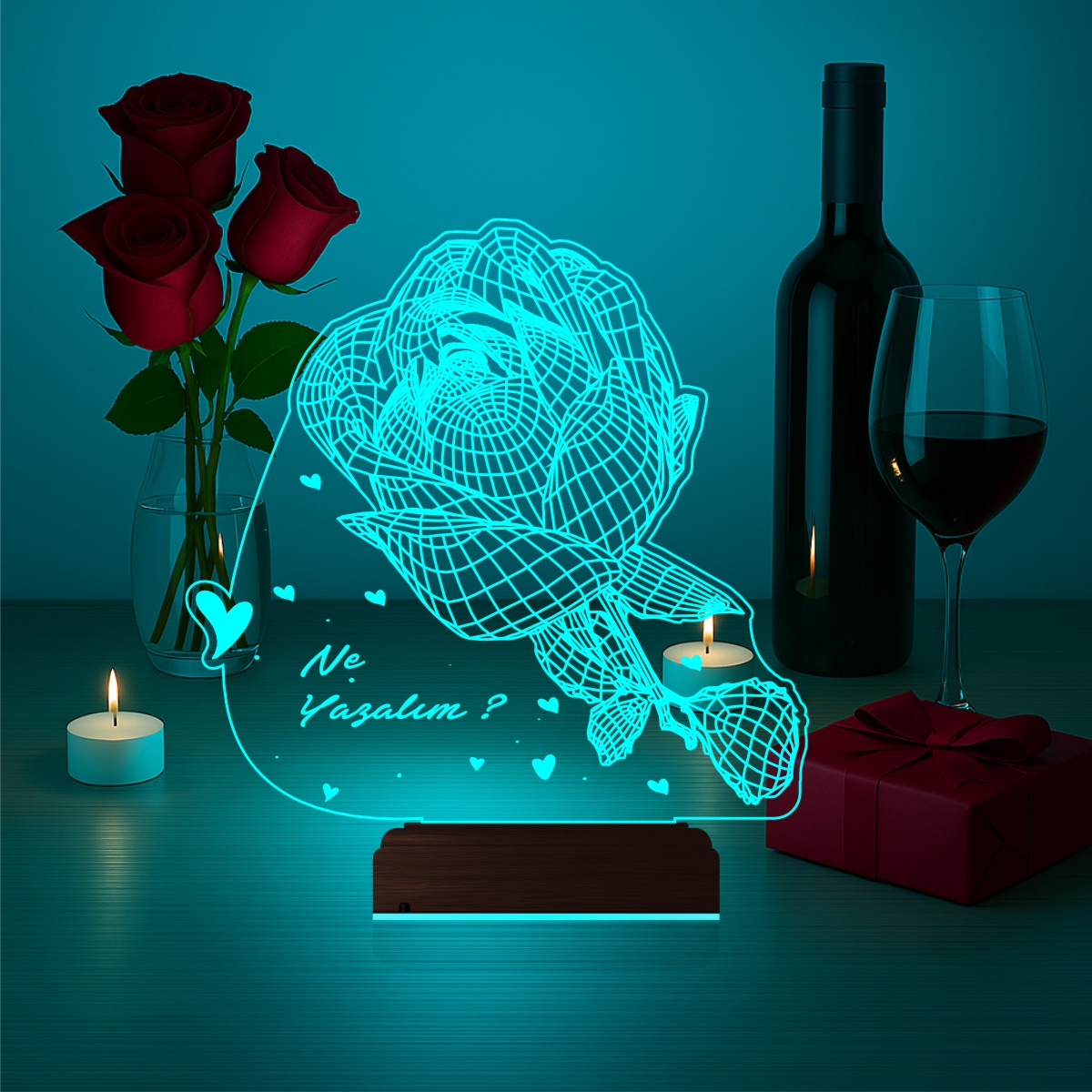 Роза — 3D LED Ночник | Романтический подарок