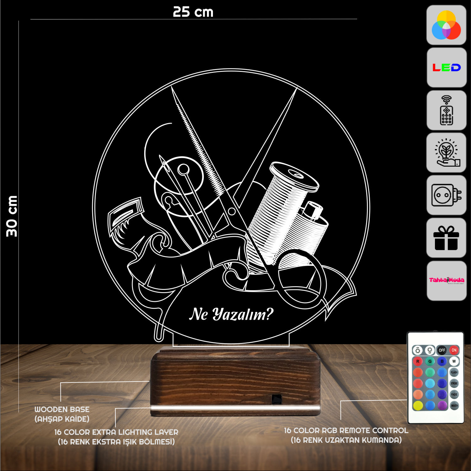 Швейные инструменты — 3D LED Ночник | Подарок швее