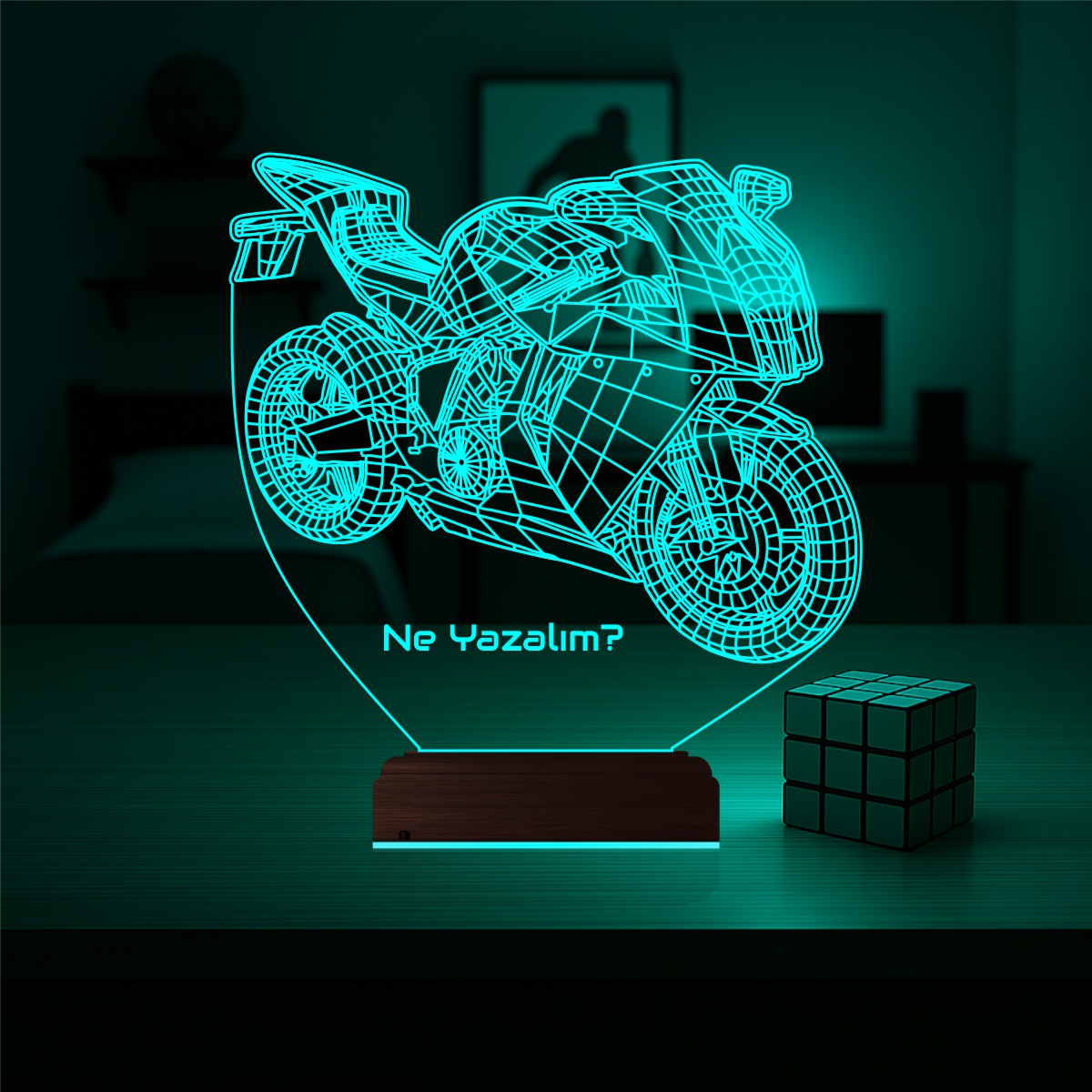 Мотоцикл — 3D LED Ночник | Подарок мужчине