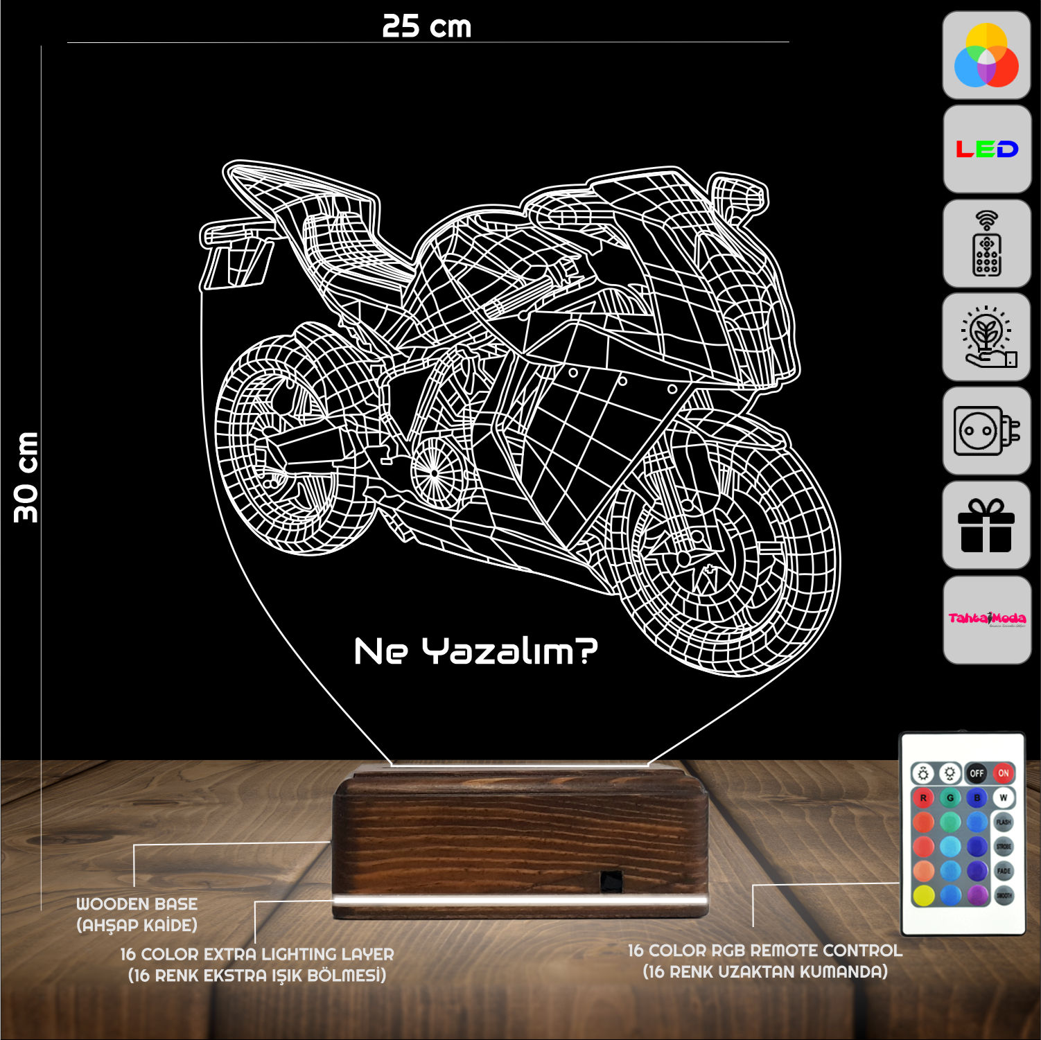 Мотоцикл — 3D LED Ночник | Подарок мужчине