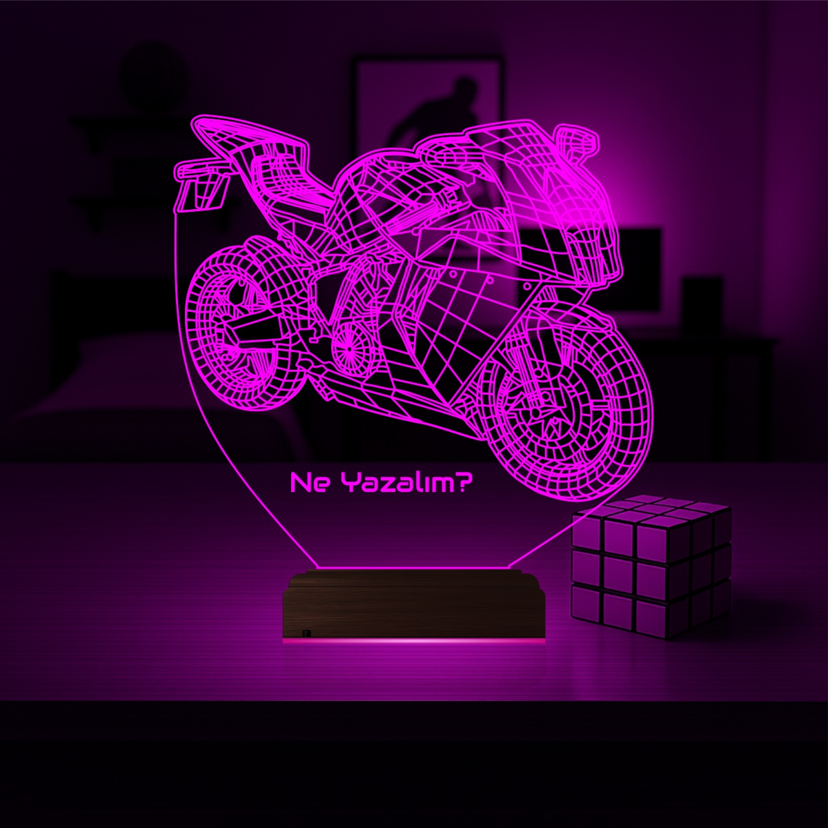 Подарок мужчине: спортивный мотоцикл 3d светильник 3