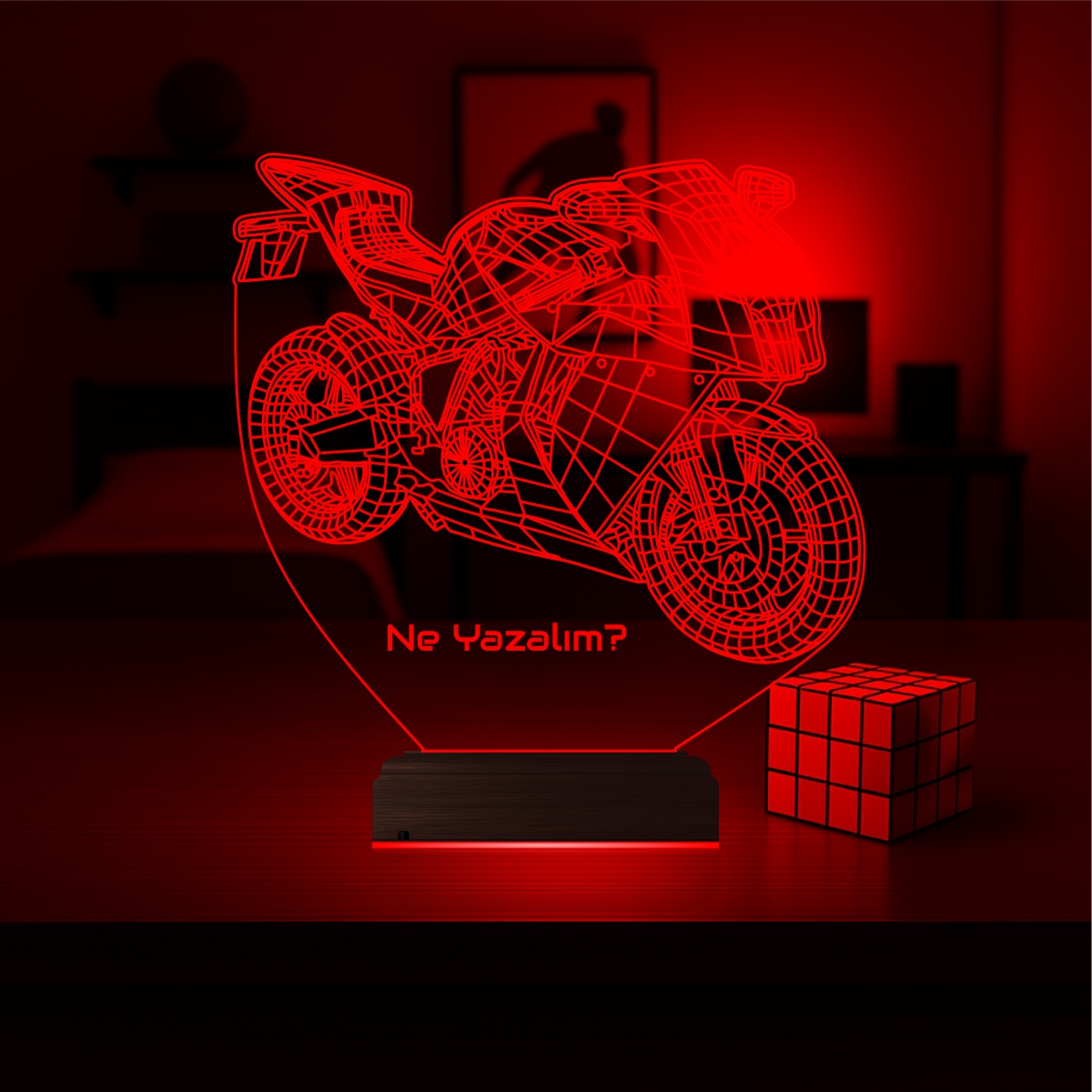 Подарок мужчине: спортивный мотоцикл 3d светильник 7