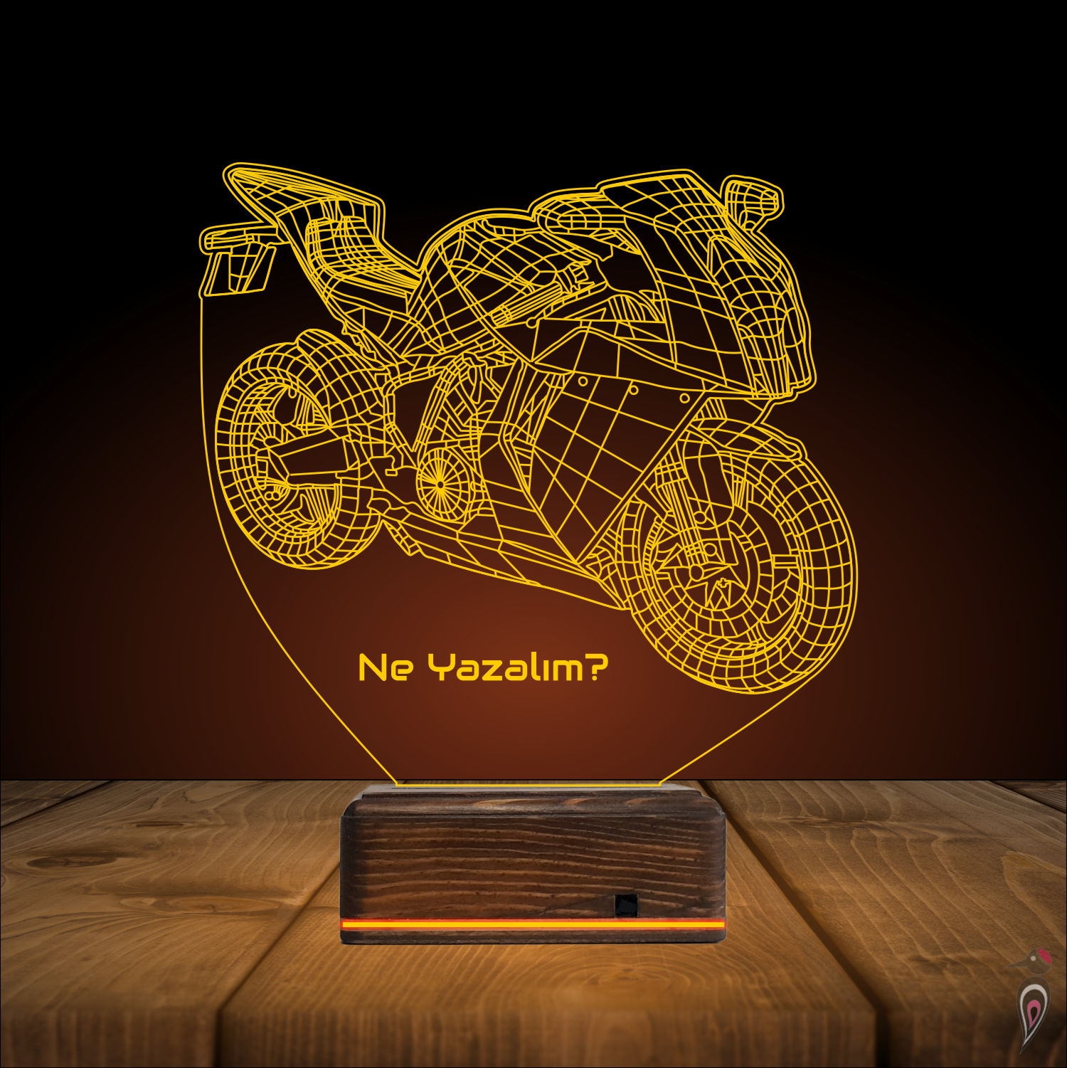 Подарок мужчине: спортивный мотоцикл 3d светильник 8