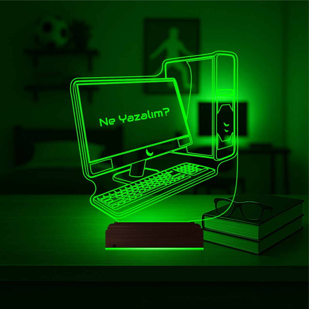 Подарок геймеру: игровой компьютер 3d светильник 4