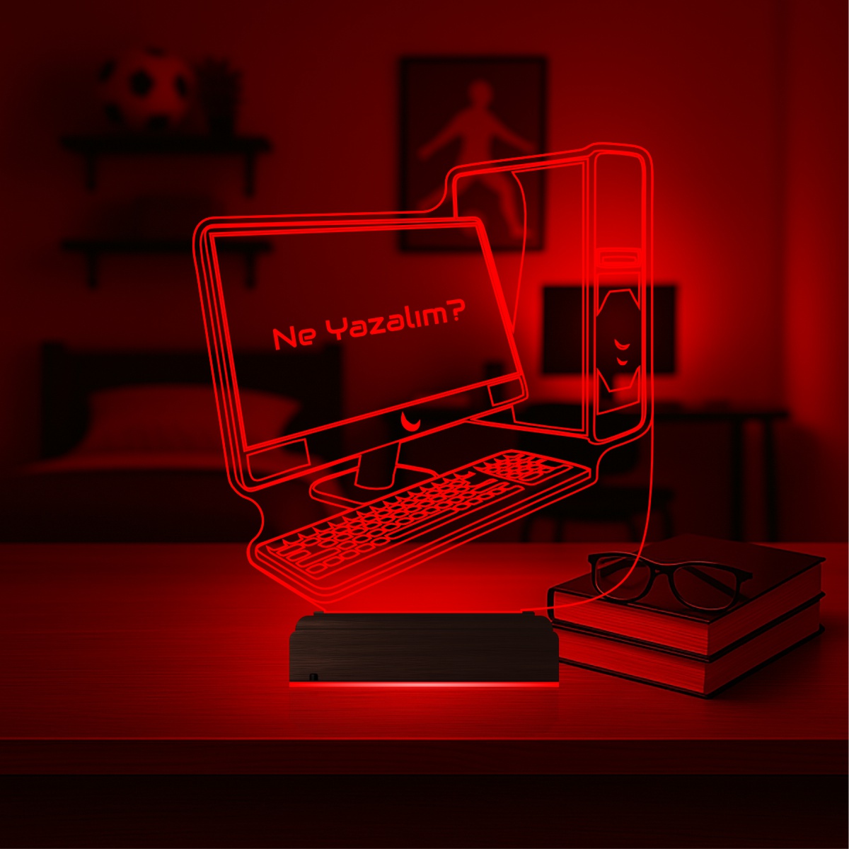 Подарок геймеру: игровой компьютер 3d светильник 5