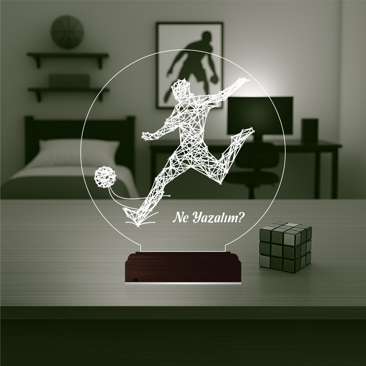 Футболист — 3D LED Ночник | Подарок спортсмену