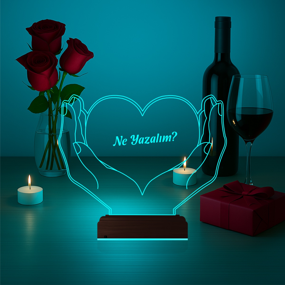 Сердце в руках — 3D LED Ночник | Романтический подарок