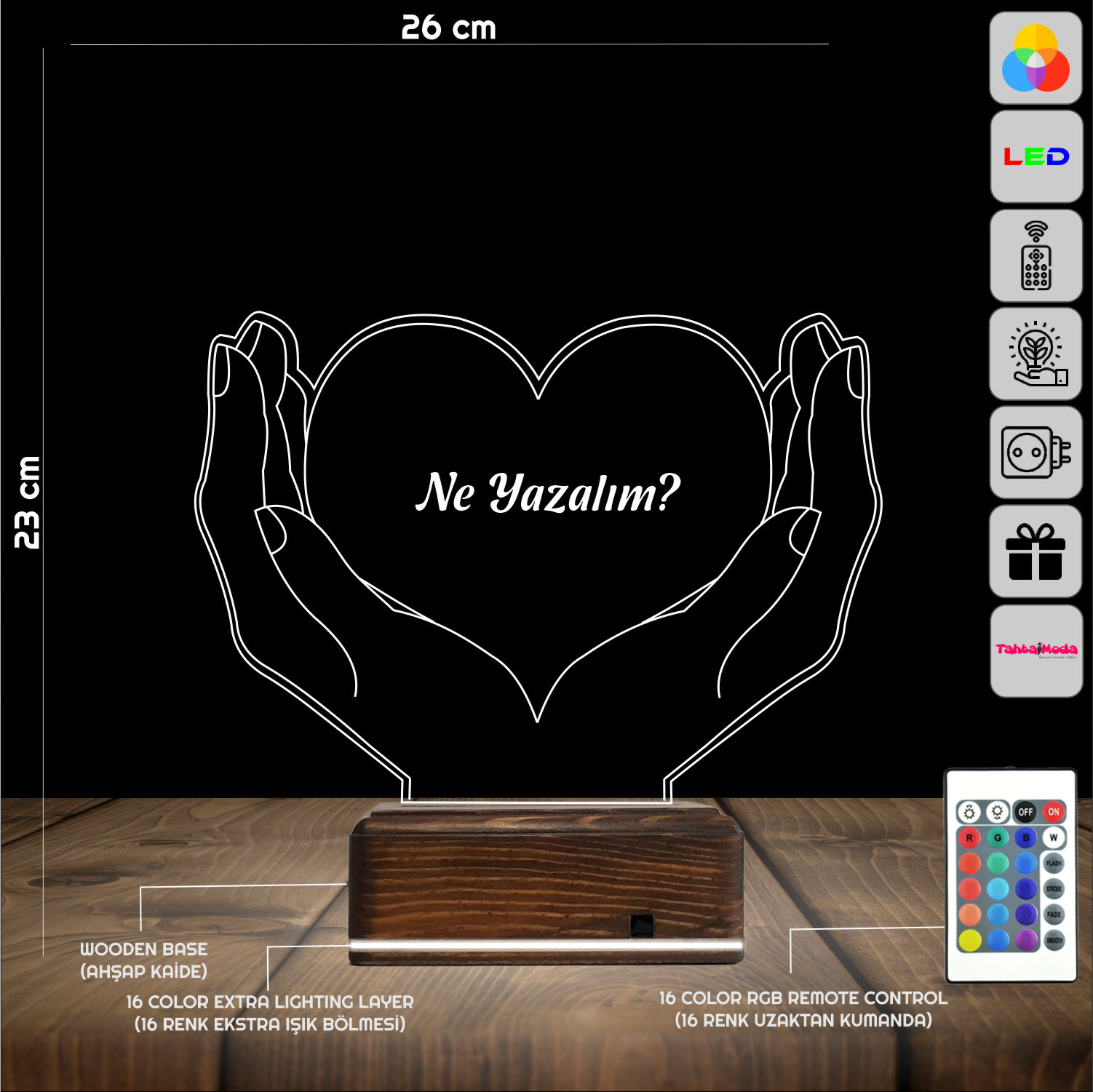 Сердце в руках — 3D LED Ночник | Романтический подарок