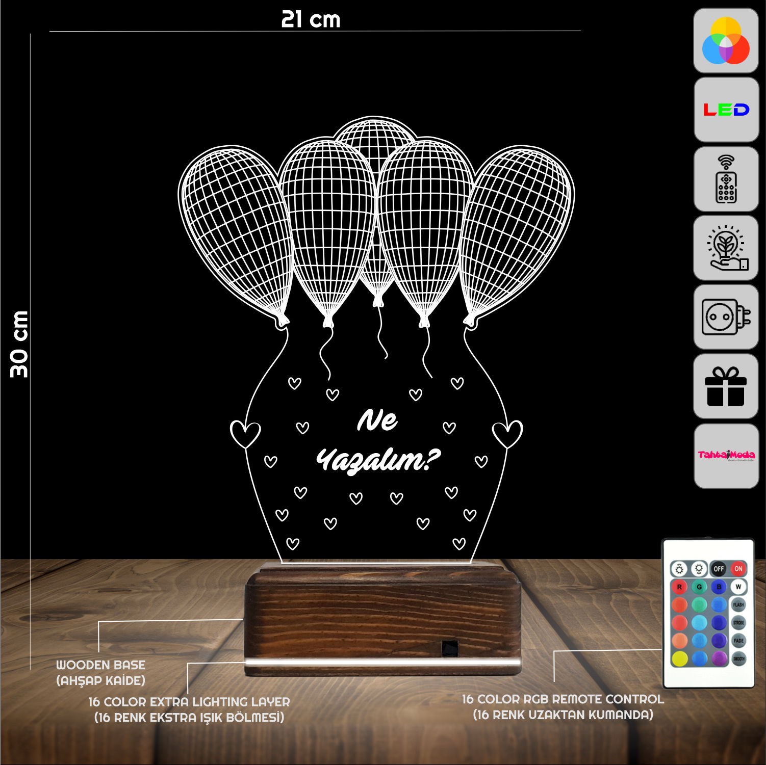 Воздушные шары — 3D LED Ночник | Романтический подарок