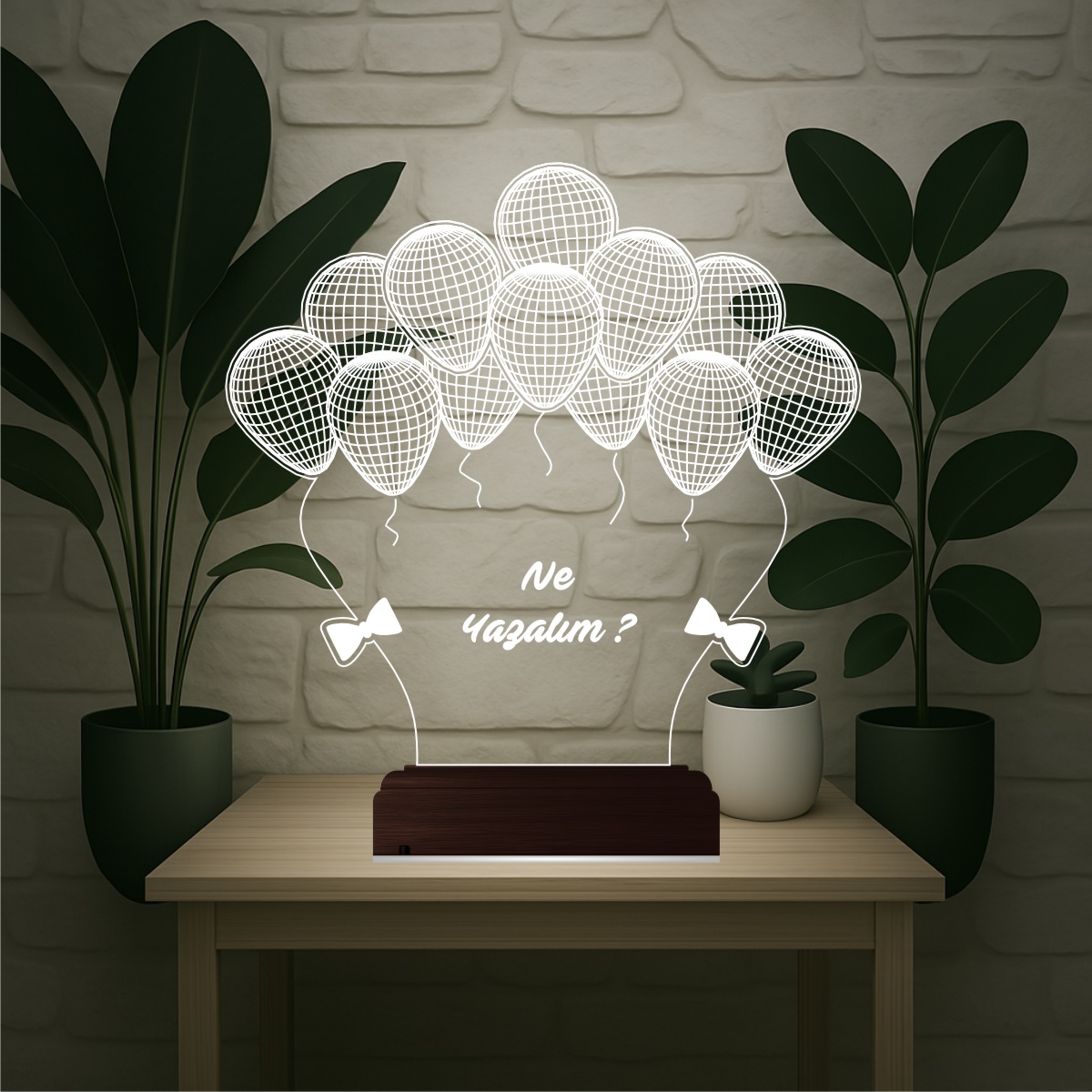 Воздушные шары — 3D LED Ночник | С индивидуальной надписью