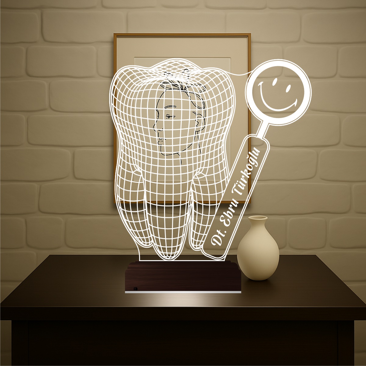 Зуб Стоматолога — 3D LED Ночник | Подарок врачу