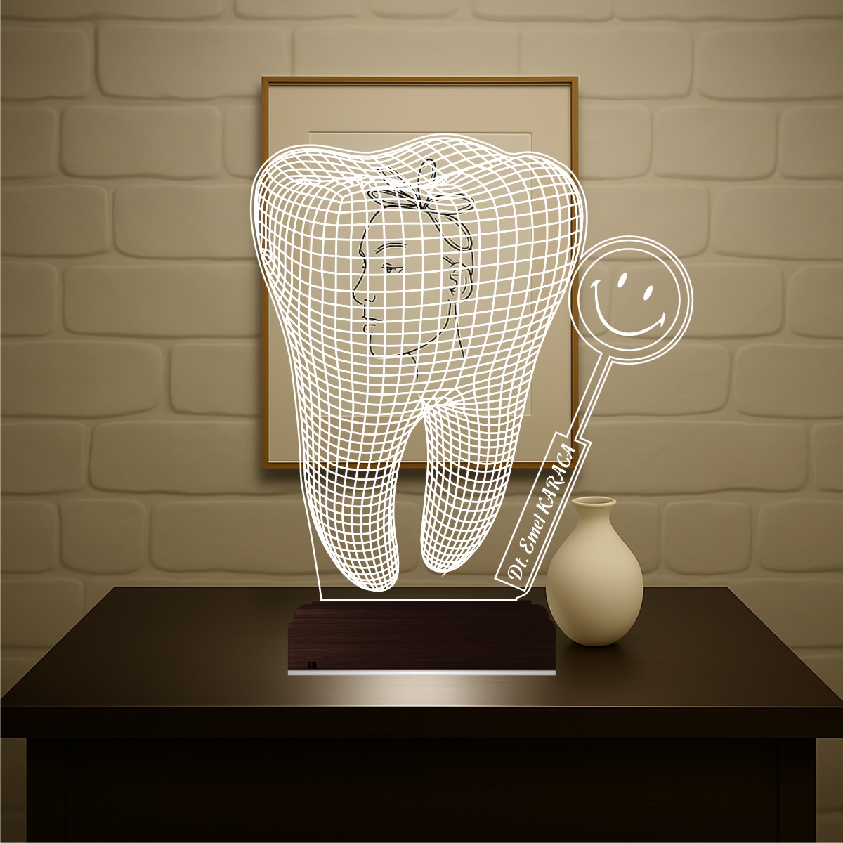 Зуб Стоматолога — 3D LED Ночник | Подарок врачу