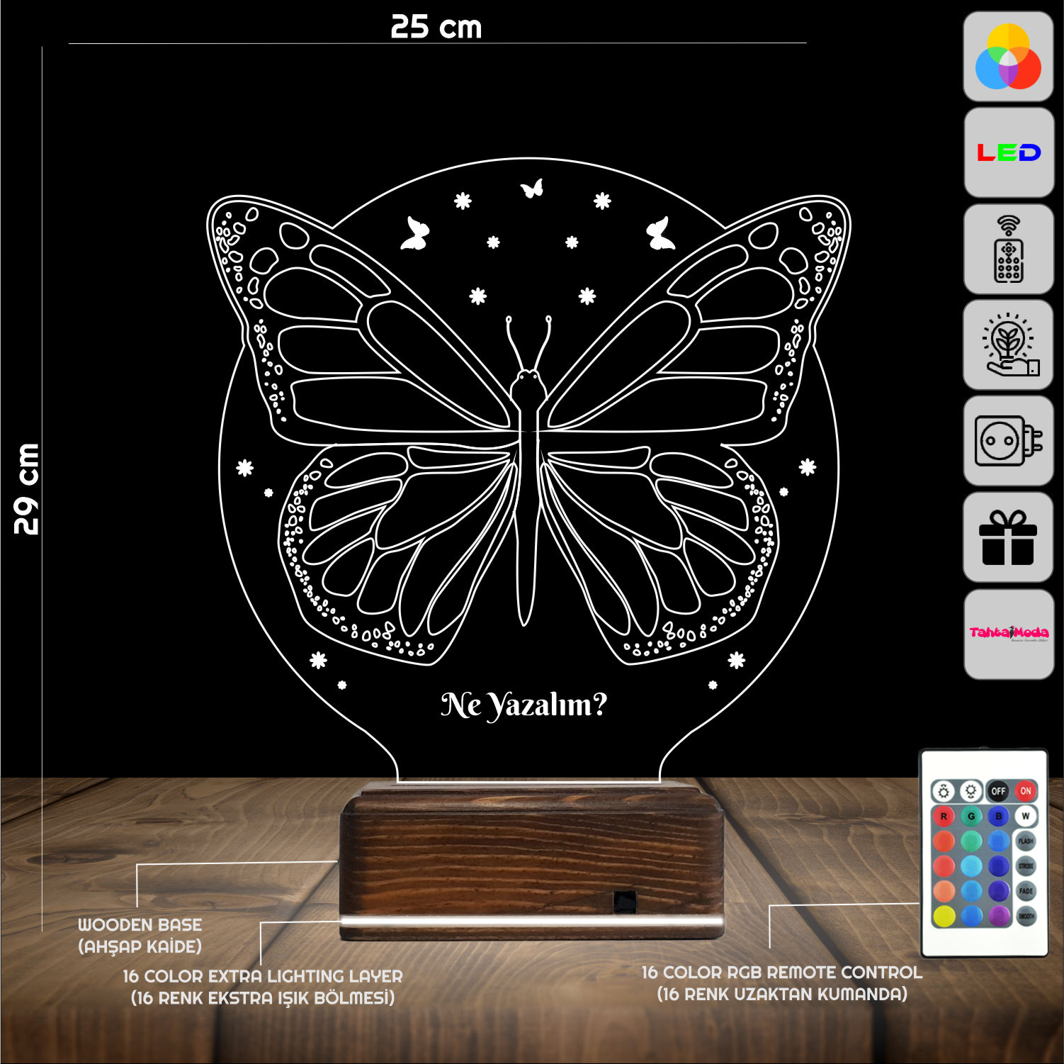 Бабочка — 3D LED Ночник | Романтический подарок