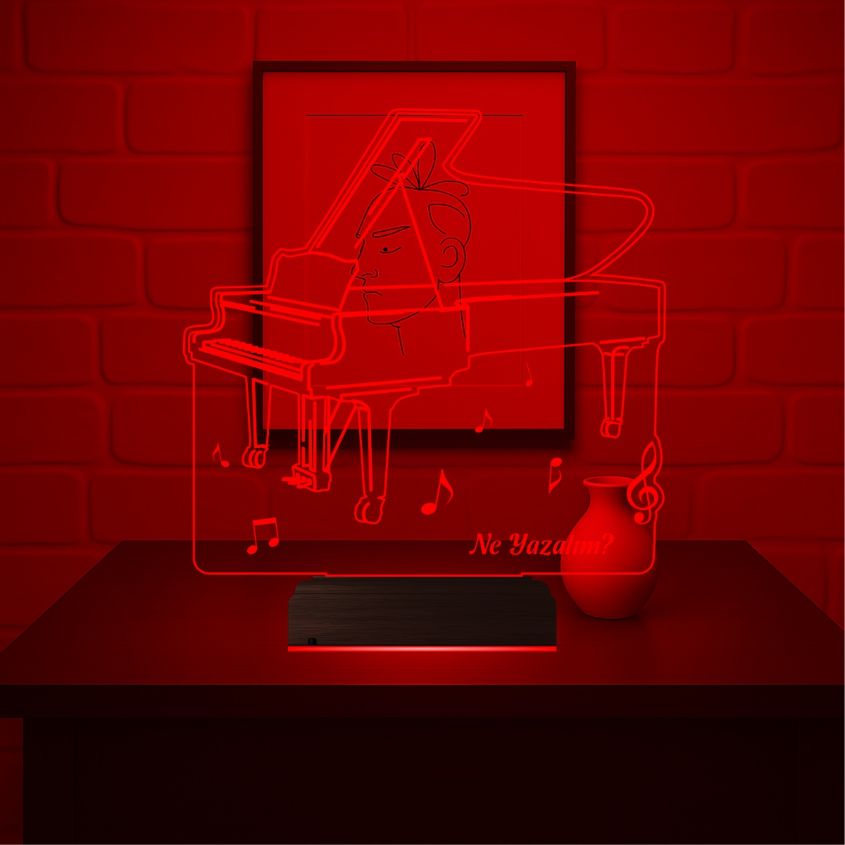 Пианино — 3D LED Ночник | Подарок музыканту