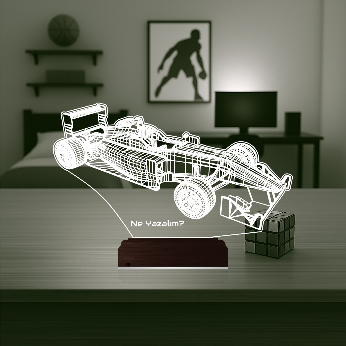 Болид Формулы-1 — 3D LED Ночник | Подарок фанату гонок