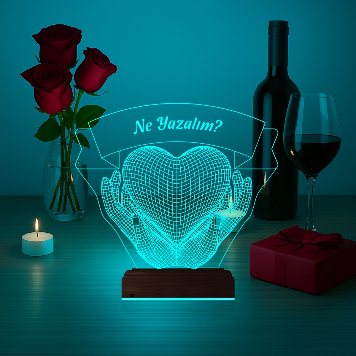 Сердце в руках — 3D LED Ночник | Подарок любимым