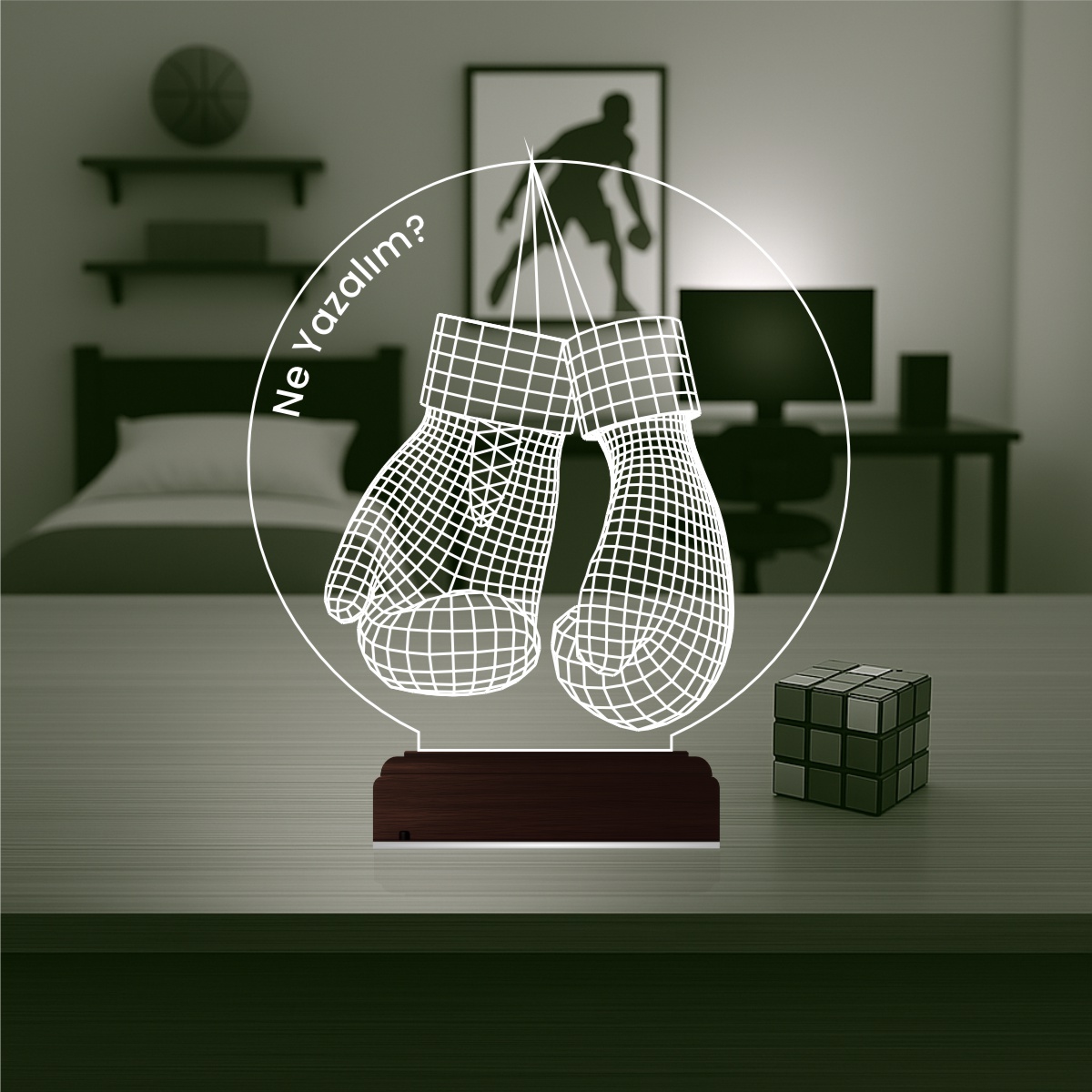 Боксерские перчатки — 3D LED Ночник | Подарок спортсмену