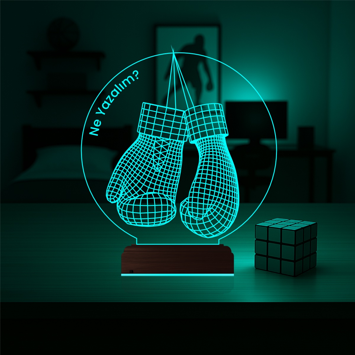 Подарок мужчине: боксерские перчатки 3d светильник 2