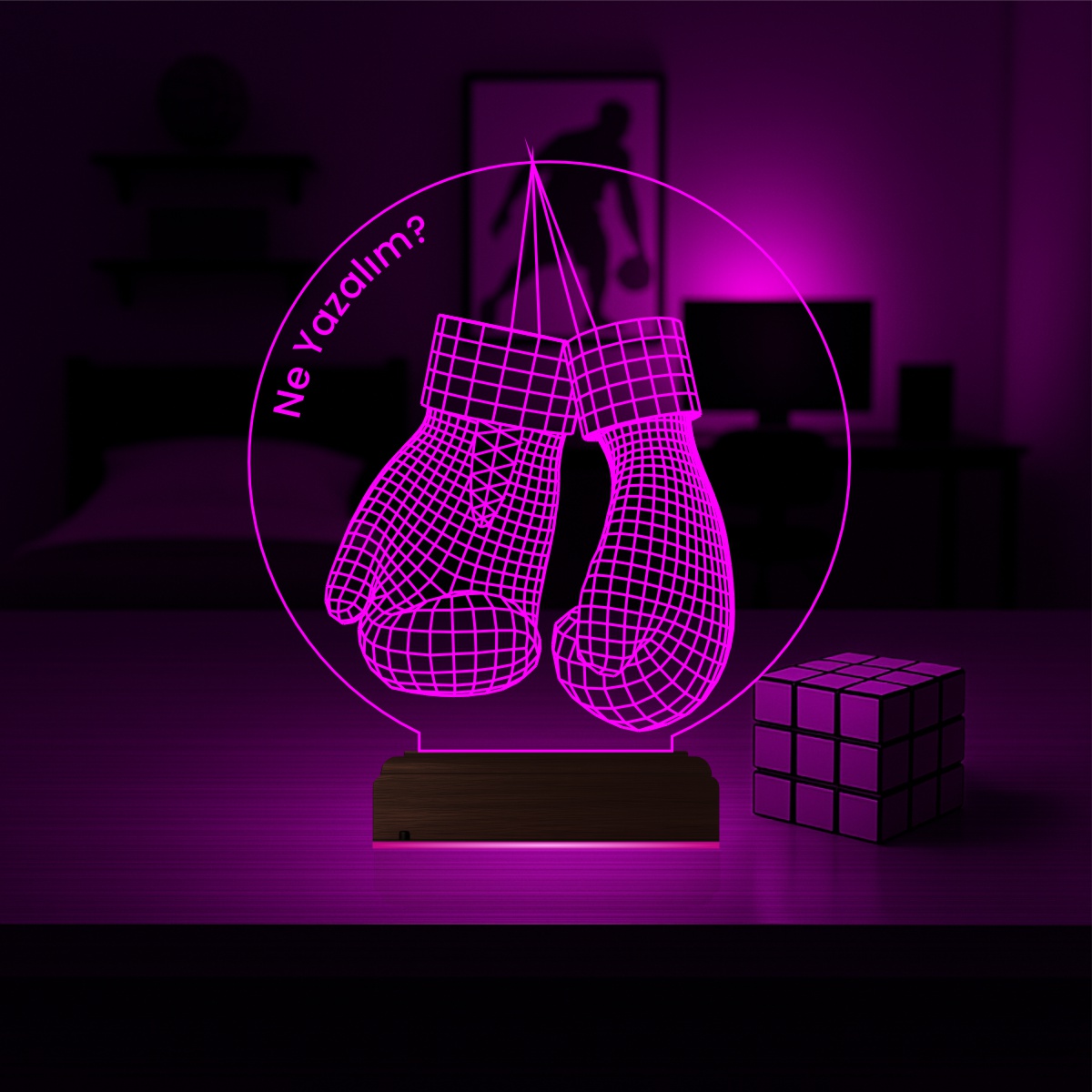 Подарок мужчине: боксерские перчатки 3d светильник 6