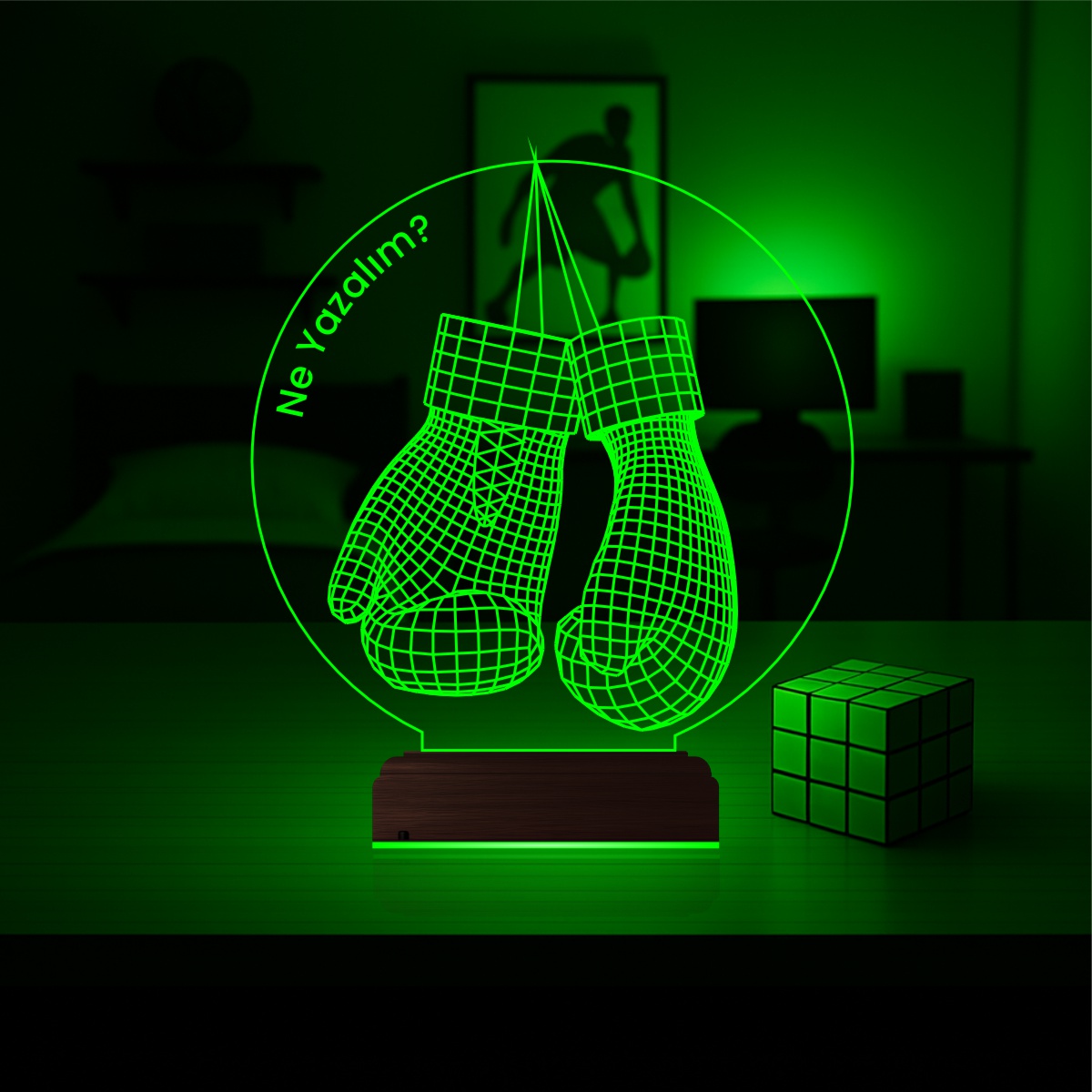 Подарок мужчине: боксерские перчатки 3d светильник 4