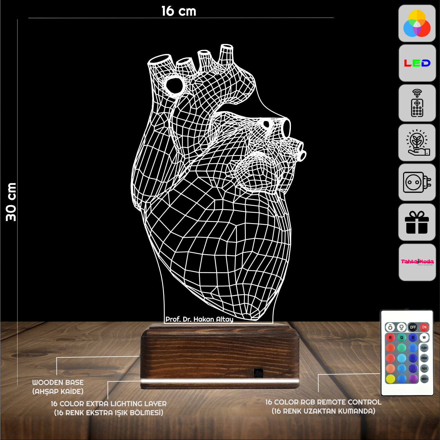 Анатомическое сердце — 3D LED Ночник | Подарок врачу