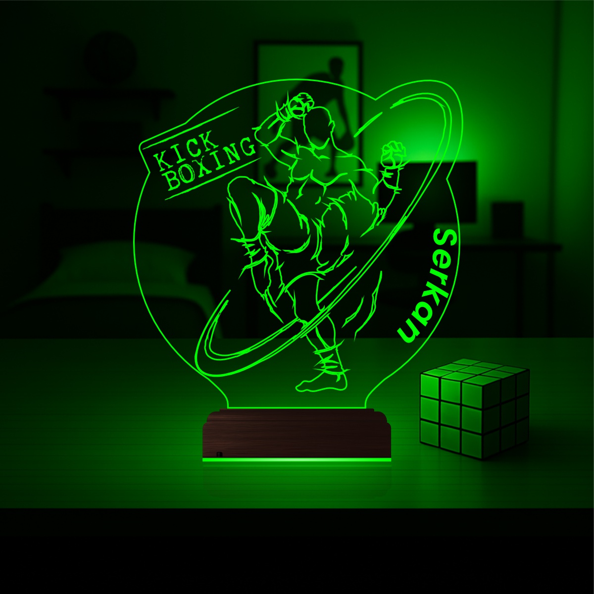 Подарок мужчине: кикбоксер 3d светильник 4