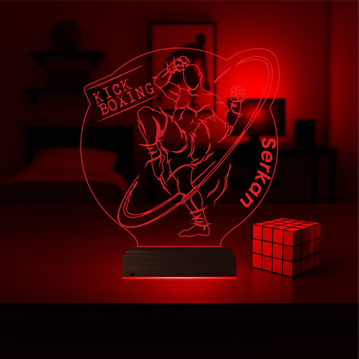 Подарок мужчине: кикбоксер 3d светильник 5