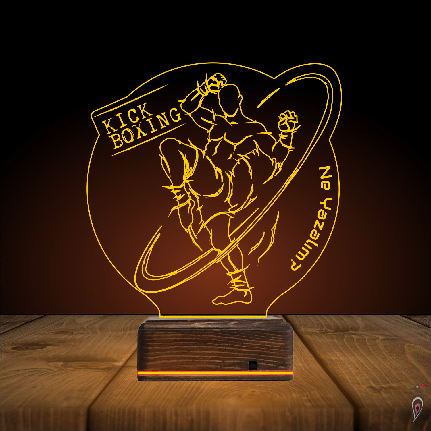 Подарок мужчине: кикбоксер 3d светильник 7